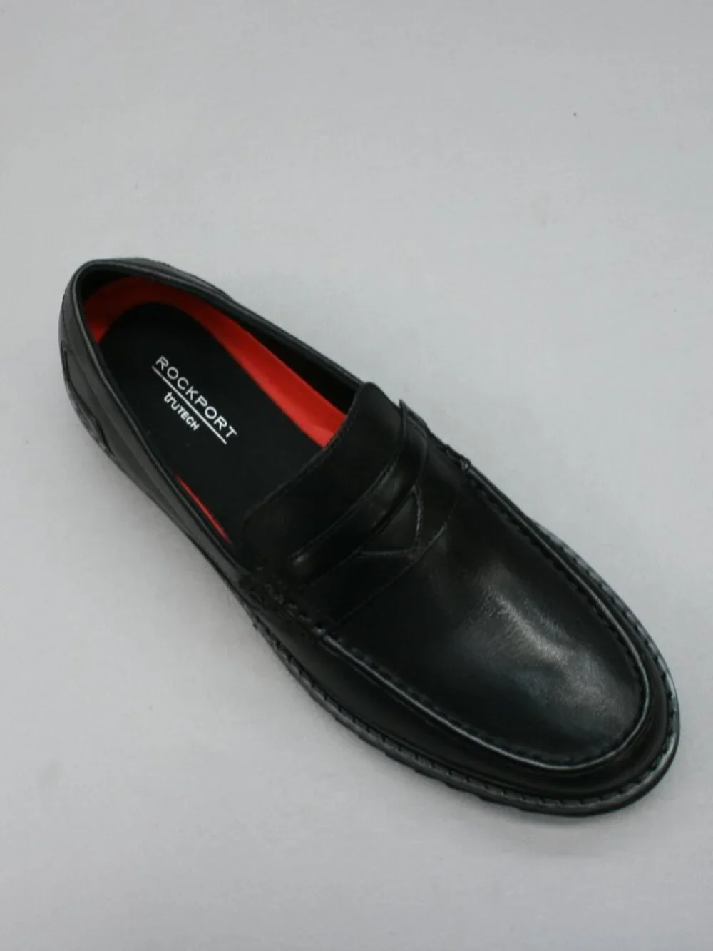 Rockport Men's 9 M Maverick Penny Loafers Black Leather Loafers Slip-ons Shoes